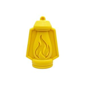 🆕 PUPBOX 6” Lights Out Lantern Nylon Dog Toy Yellow Fire Large